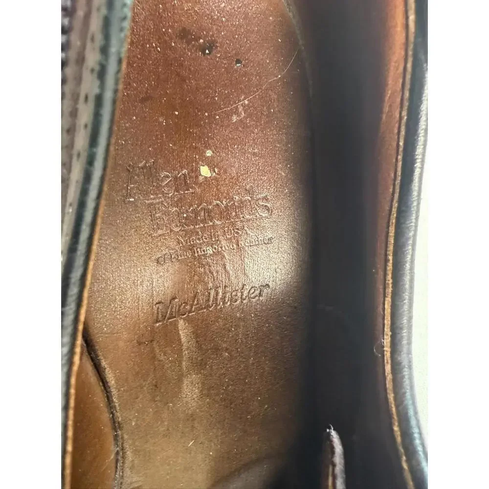 Allen Edmonds McAllister Burgundy Leather Cap‎ Toe Oxford Dress Shoes Size 9.5